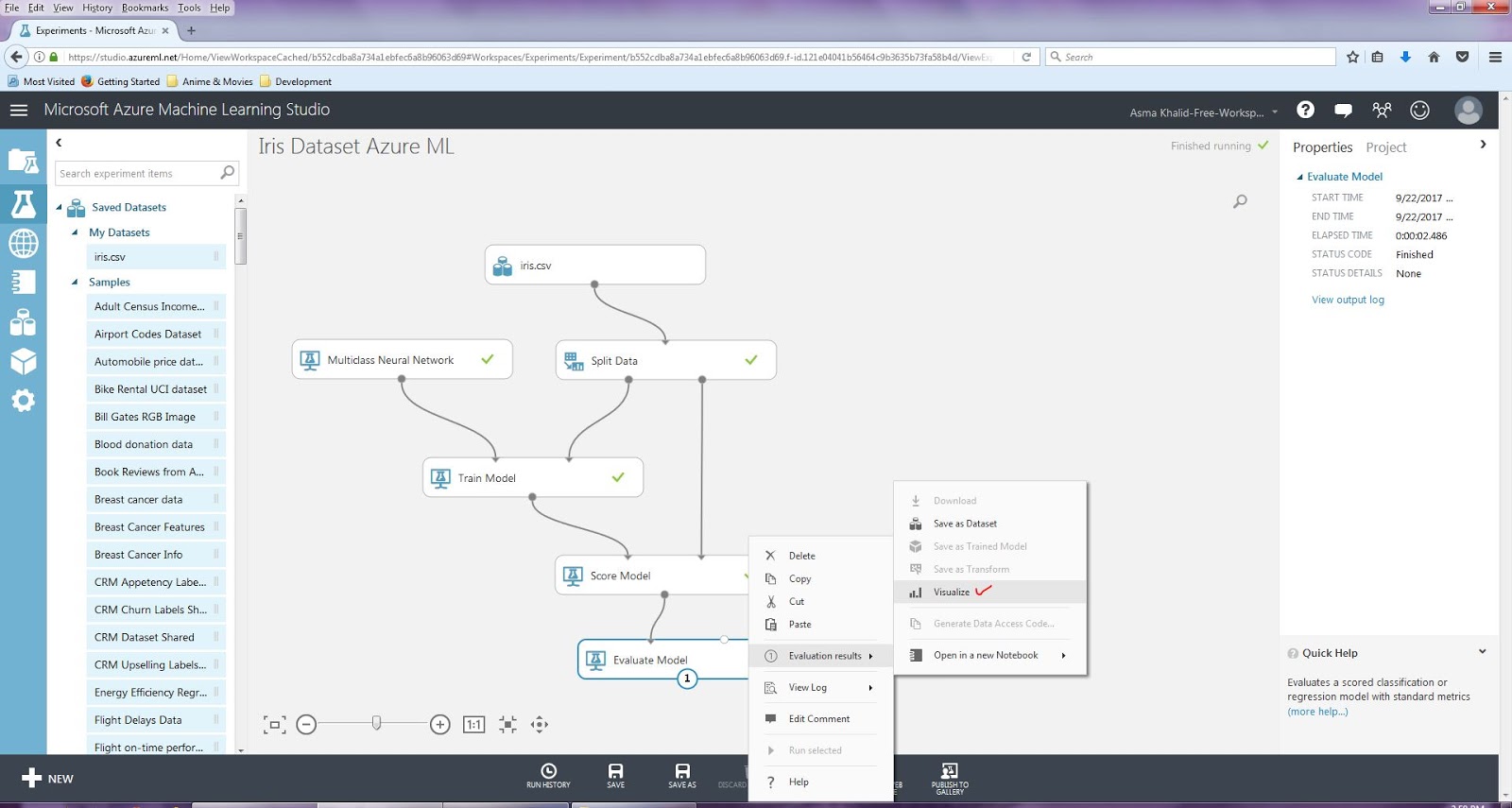 Azure Machine Learning: Classification Predictive Analysis using Iris ...