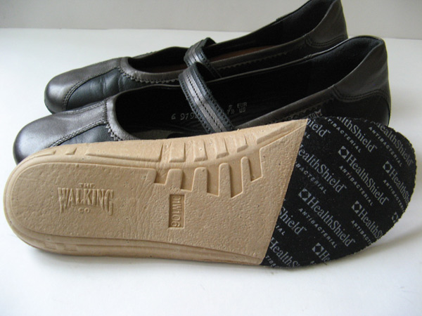 MEPHISTO BLACK LEATHER BALLET FLATS WOMENS SIZE 7.5