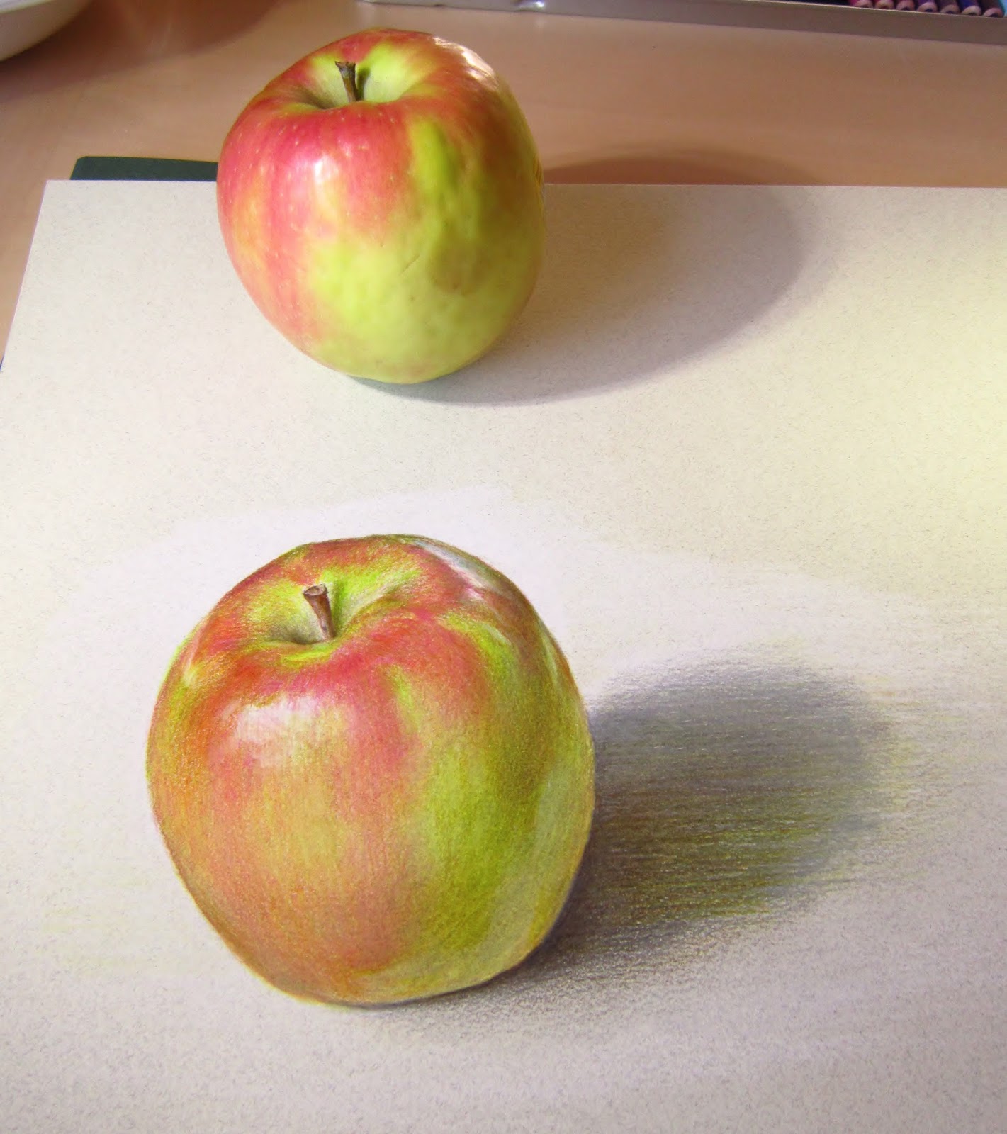 Apple (with apple) Colored pencil Drawing
