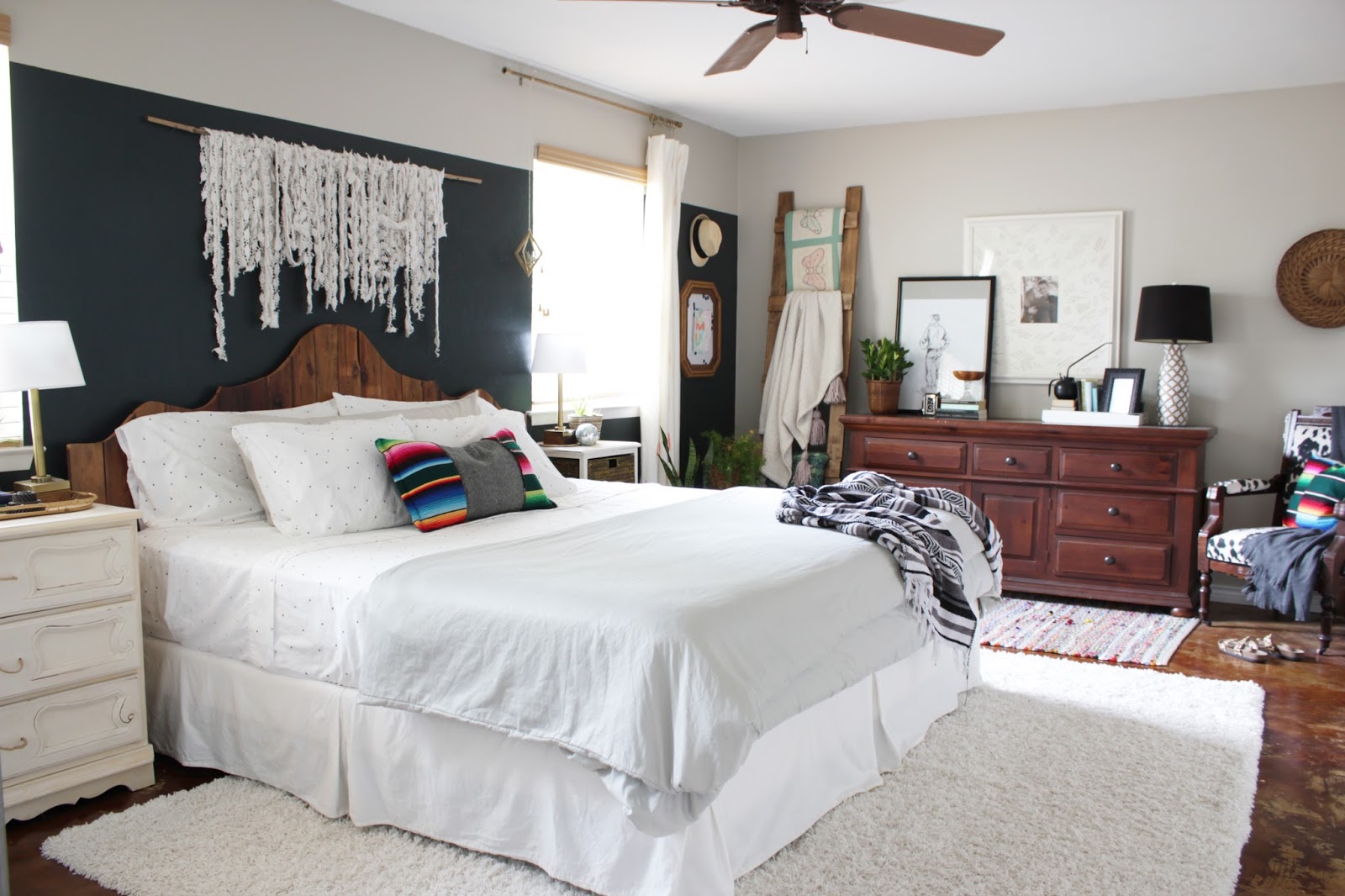 House Homemade DIY Crocheted Blanket Wall Hanging