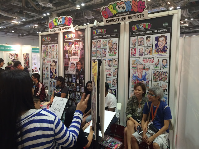 Singapore Toy, Game & Comic Convention STGCC 2015 artist alley caricatures