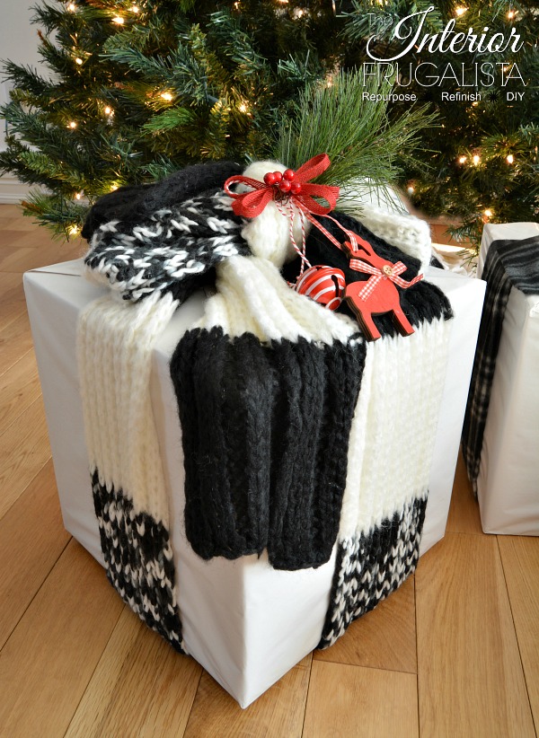 Christmas Gift Wrapping Ideas Using Scarves The Interior Frugalista