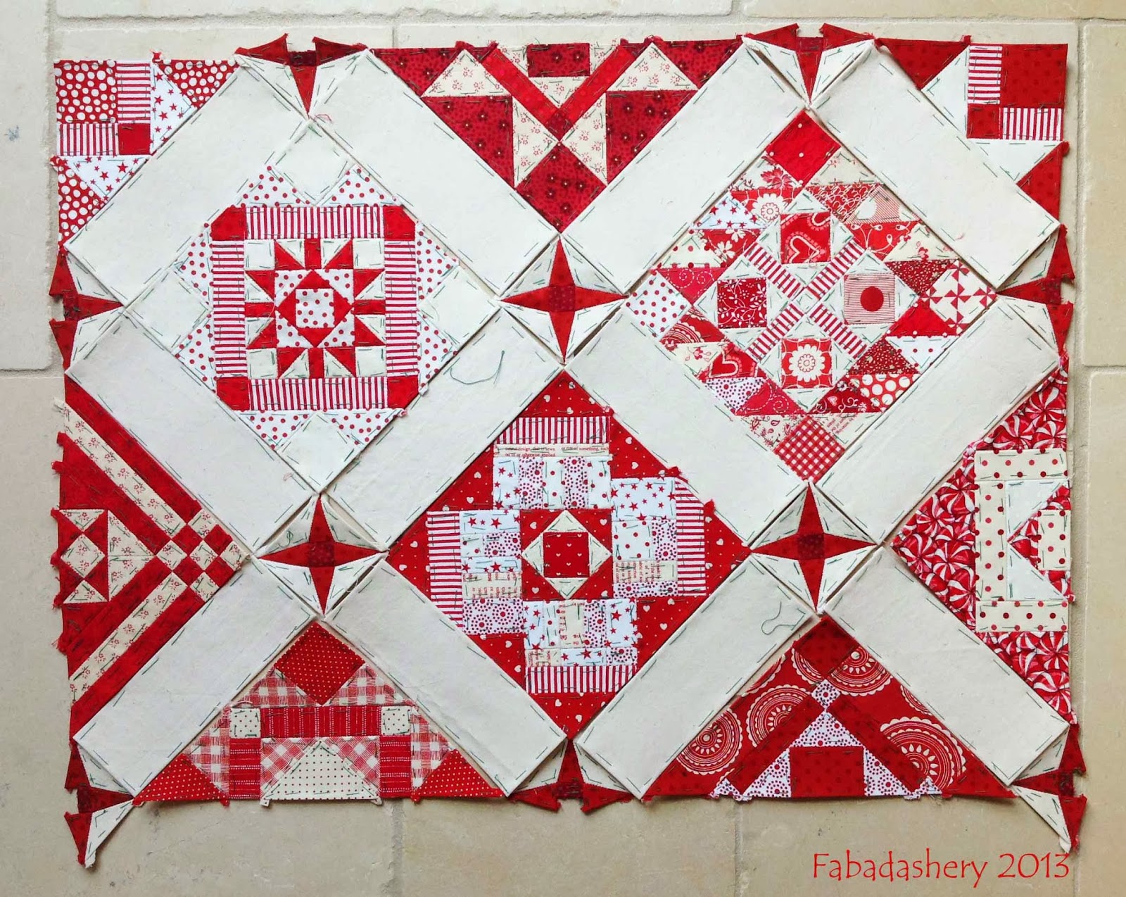 Fabadashery Nearly Insane Quilt Edge Block 98