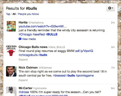 Twitter hashtag example: #Bulls