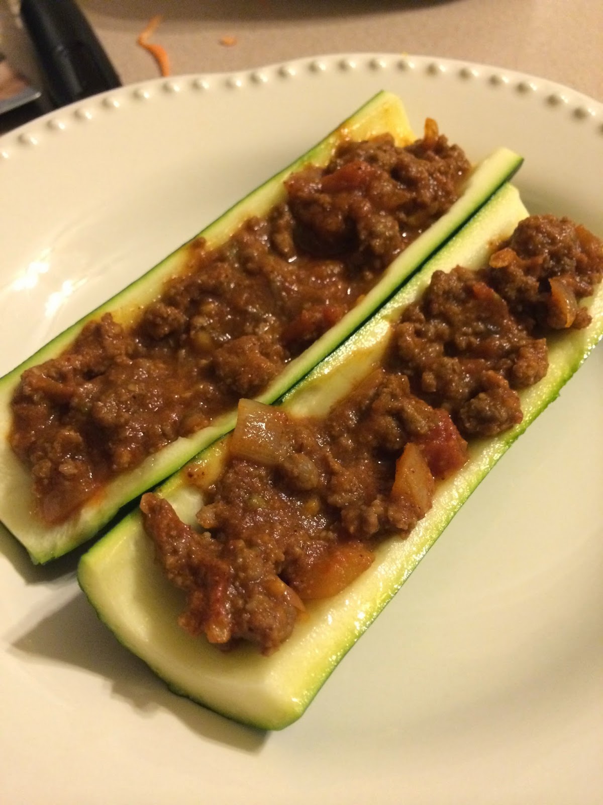 Little Cook in the Big City Zucchini Chili Boats