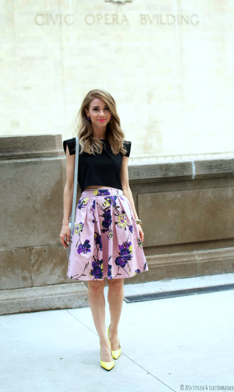 Party Frock: Gorgeous Midi Skirts for Spring - via BirdsParty.com