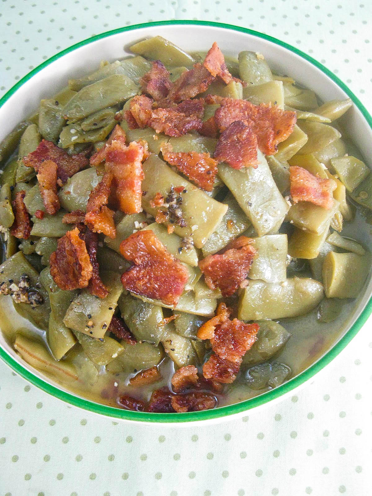 Seasoned Flat Italian Green Beans Southern Style