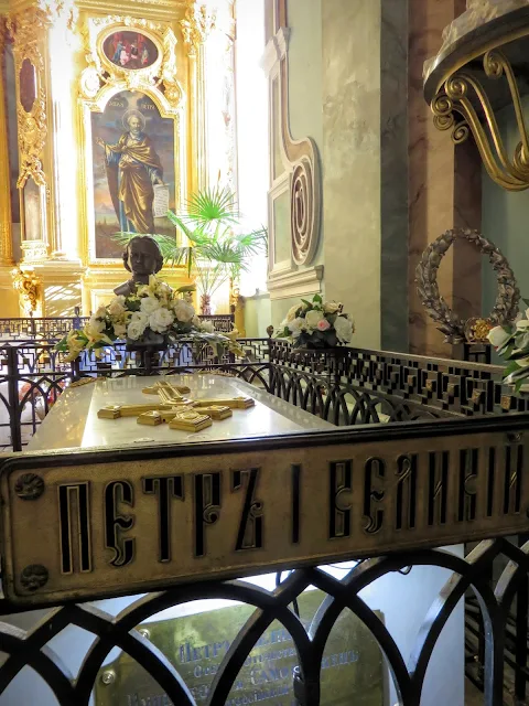 Grave of Peter I at the Peter and Paul Fortress in St. Petersburg, Russia