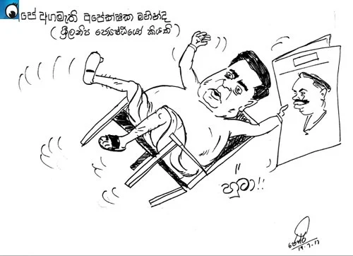 Nimal in deep sleep falls from chair (Weekend cartoon)