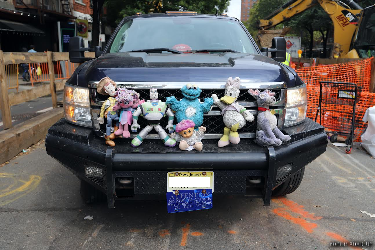 Stuffed Animals On Truck Grills