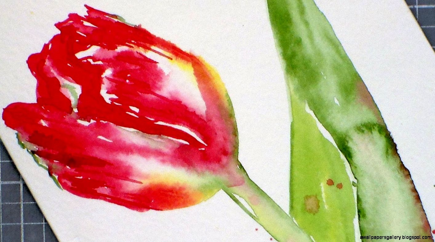 Tulip Watercolor Painting Tutorial for Beginners   YouTube