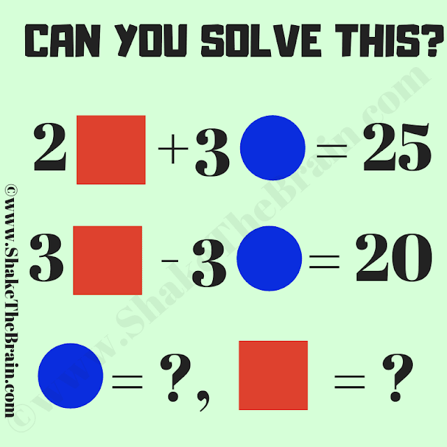 Maths Picture Brain Teaser: Algebra Problem for Students