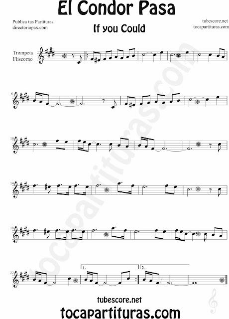 Partitura de para Trompeta y Fliscorno by Sheet Music for Trumpet and Flugelhorn Music Scores