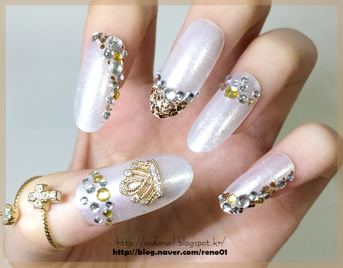 [Wedding Nail Art] Tiara nail art design 웨딩네일