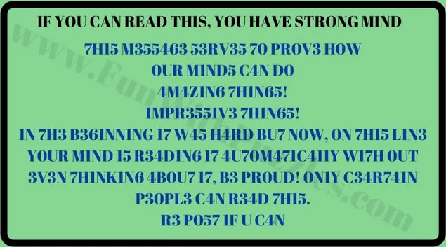 Reading Challenge: Can you read this?