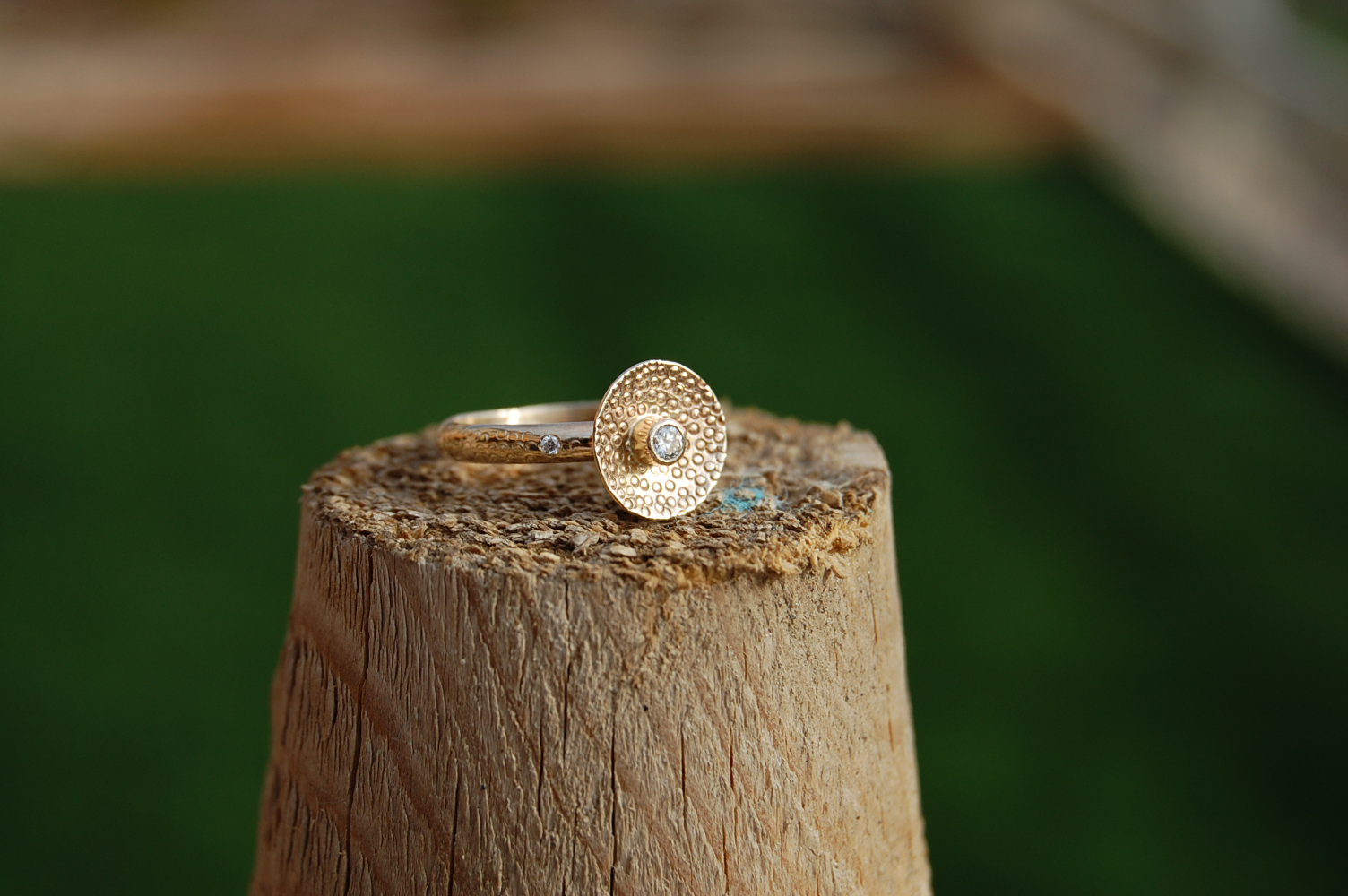 Bigib Designs + Diamond and gold handmade ring