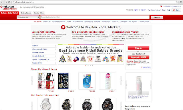 Rakuten.com online order
