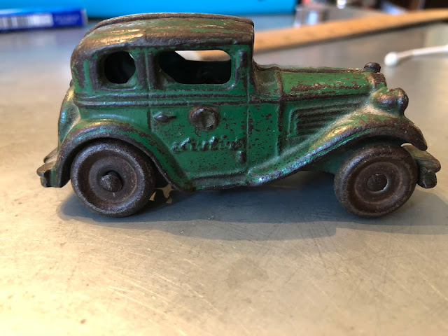 Antique A.C. WIlliams Cast Iron Coupe Arcade Toy Car "Austin #6A"
