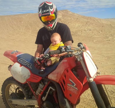 Reef Indy's first dirt bike experience.