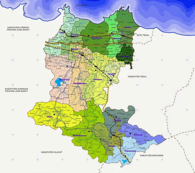 Gambar Peta Administratif Kabupaten Brebes