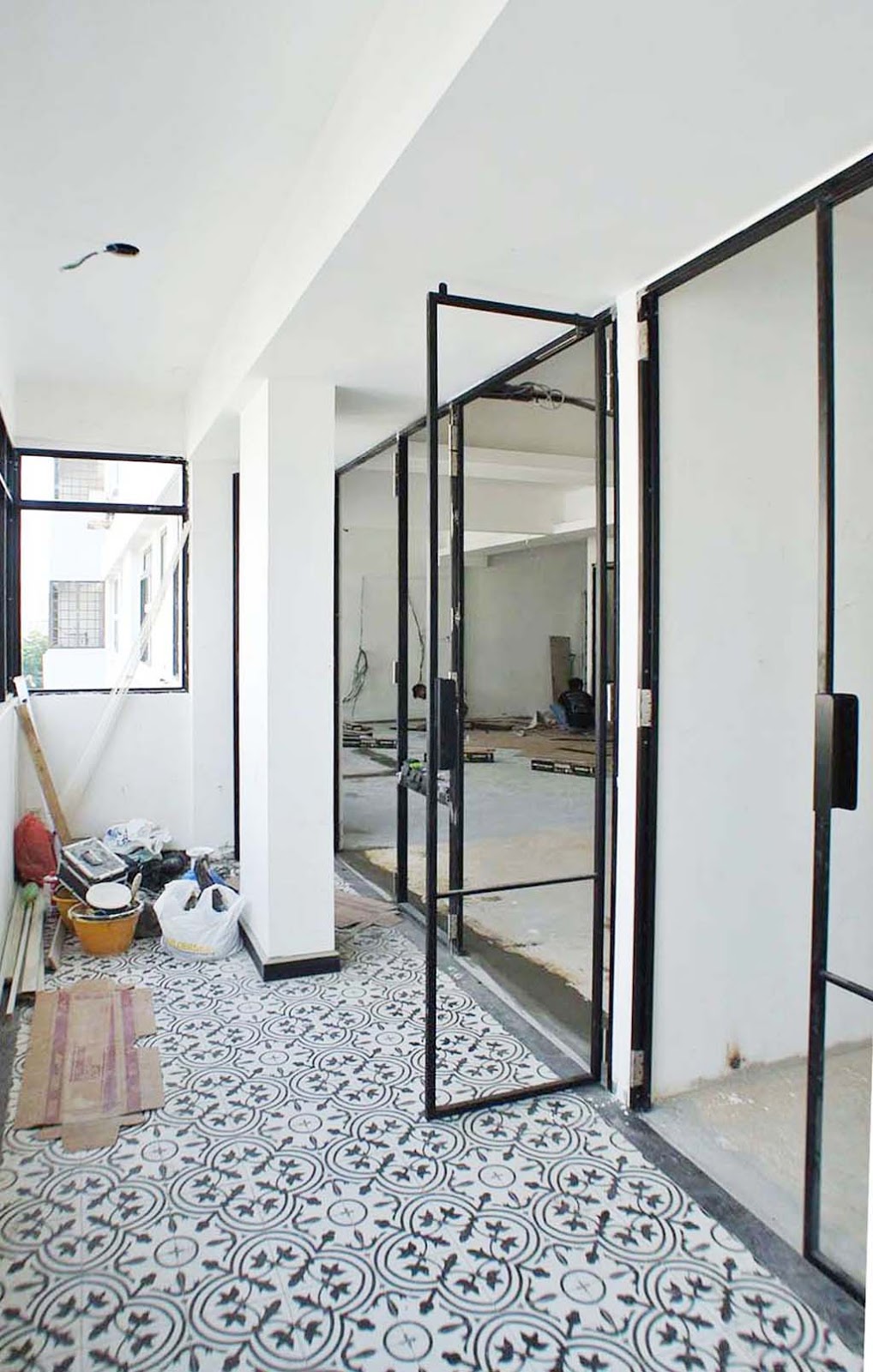 Butterpaperstudio Reno 432b Mild Steel Frame Balcony Doors