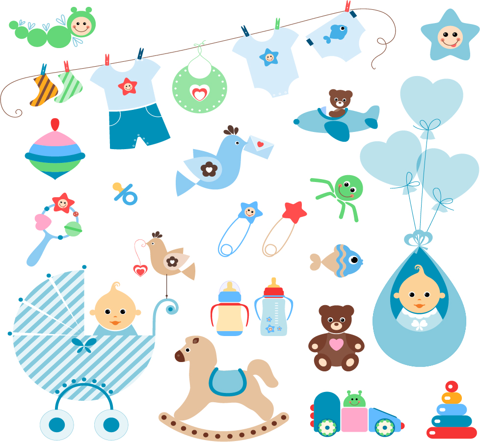 baby shower vector clipart - photo #19