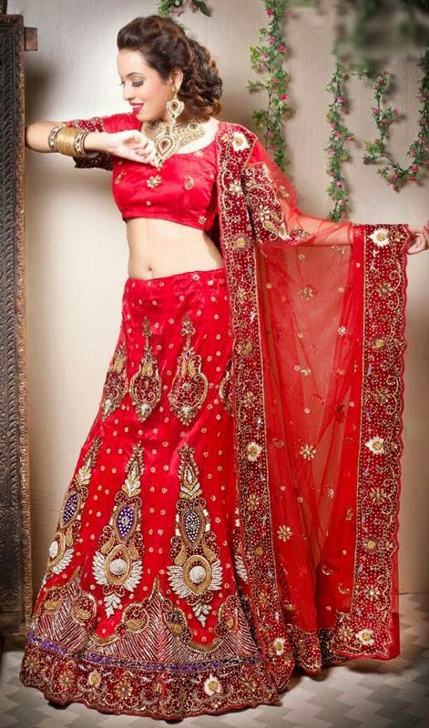 Stylish Bridal Lehengas Choli Collection By Kaneesha From 2014 & 2015 ...