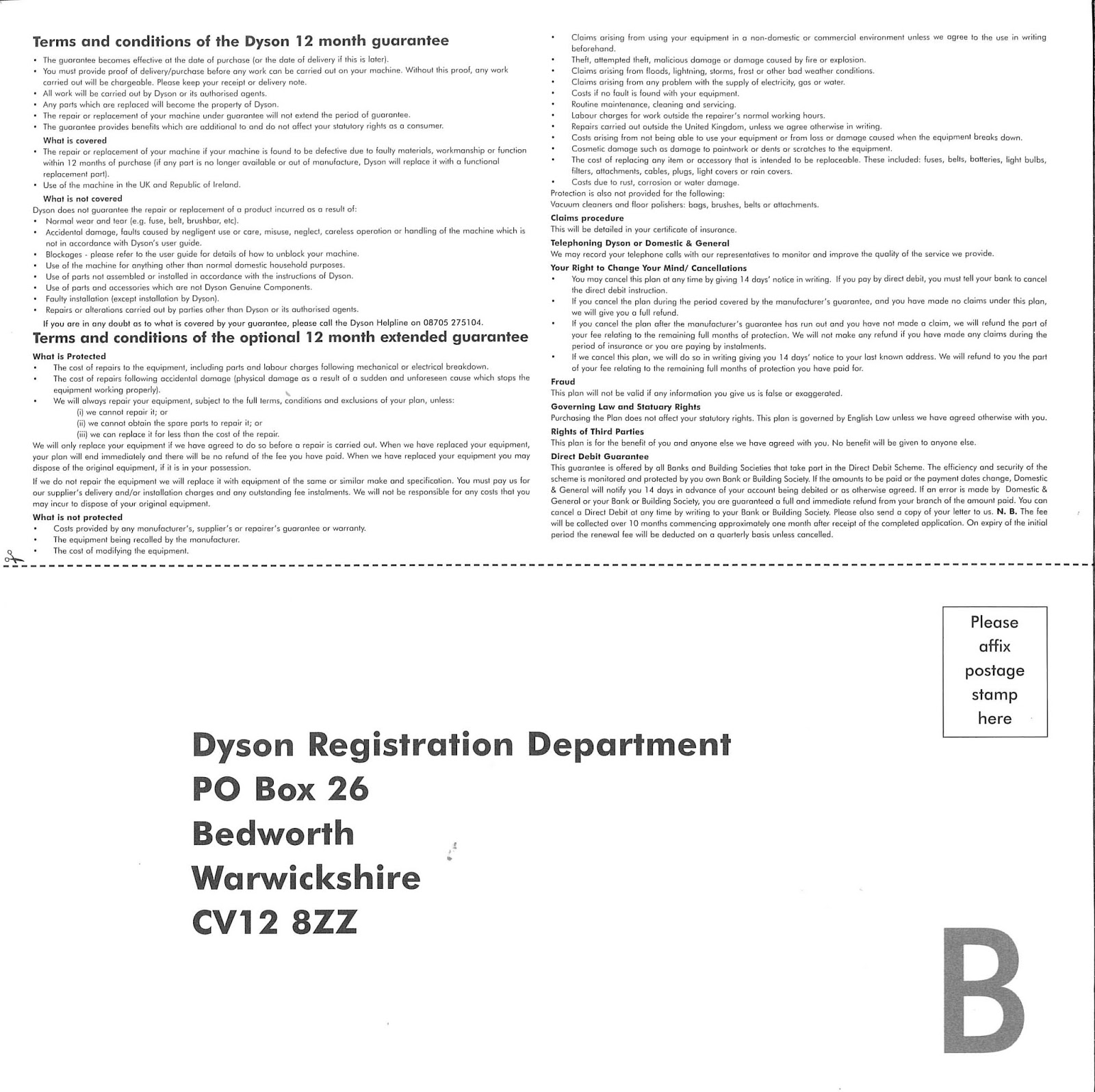 Dyson DC07 Instruction Manual (March 2003)