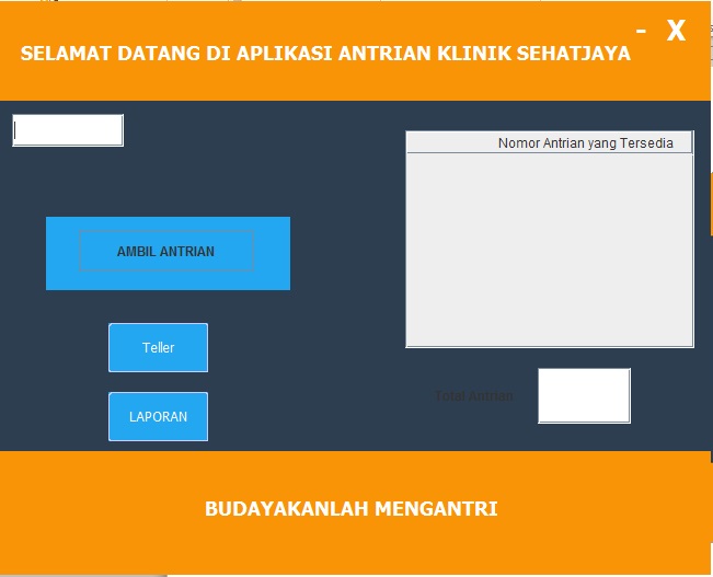 Cara menggunakan template nomor antrian php