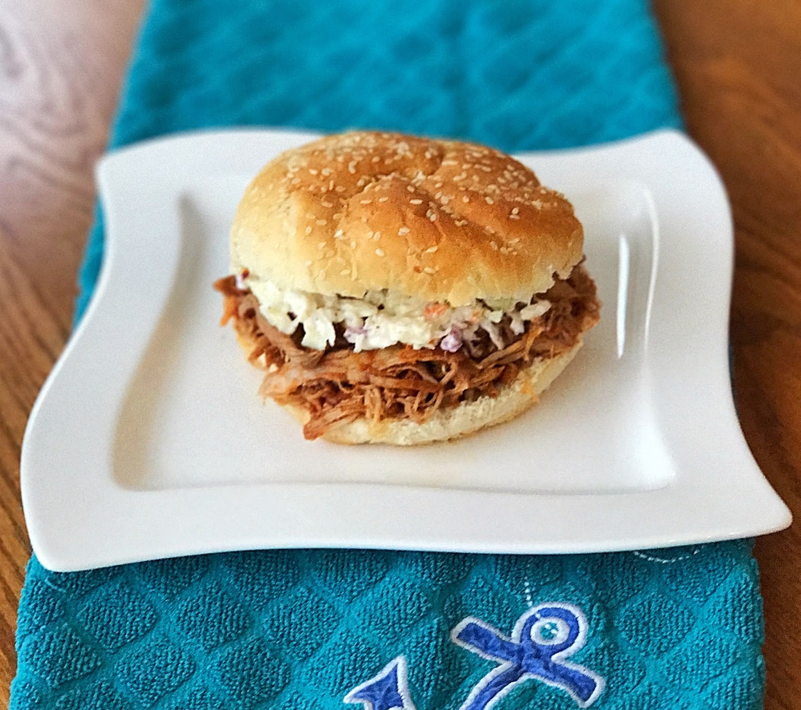 Points In My Life InstantPot Pulled Pork and Slaw Sandwich