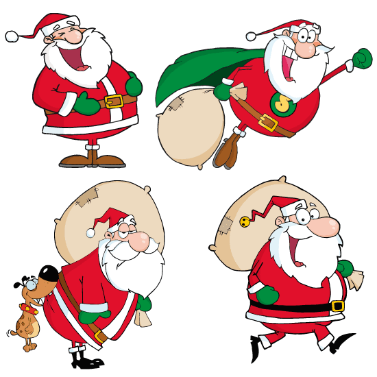 4 Poses de Santa Claus divertidas