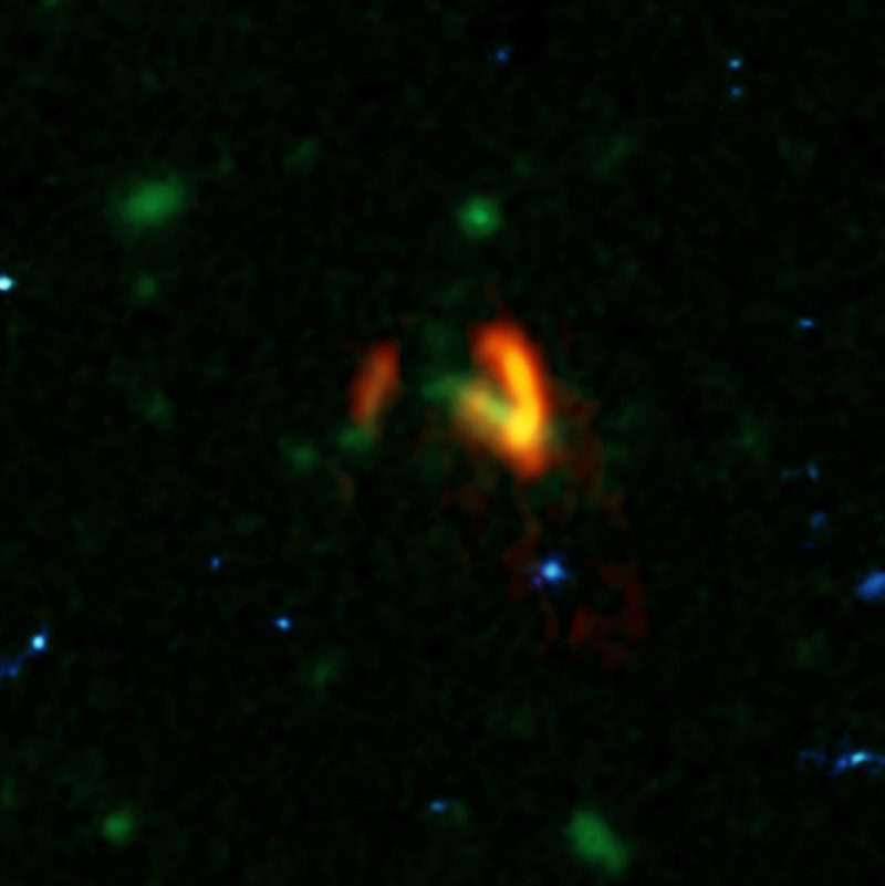 Composite Image via ALMA (ESO/NAOJ/NRAO), Marrone, et al.; B. Saxton (NRAO/AUI/NSF); NASA/ESA Hubble. 