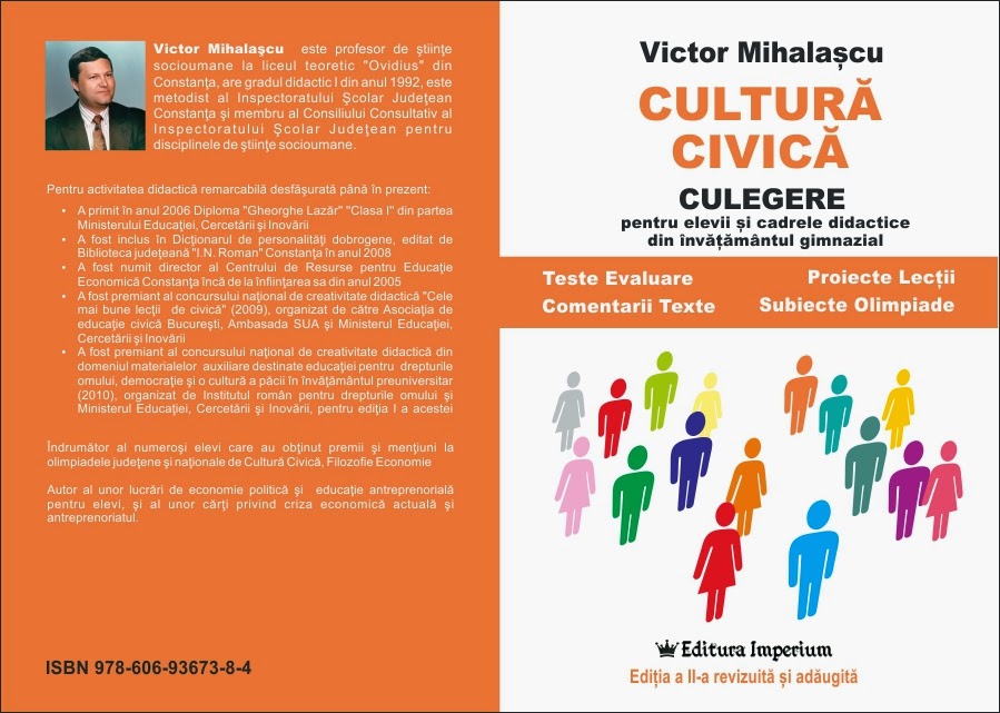Victor Mihalascu - Cultura Civica - Refacere Coperta Carte