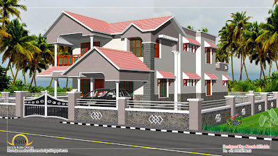 Duplex House Elevation - 249 Sq M (2682 Sq. Ft) - January 2012