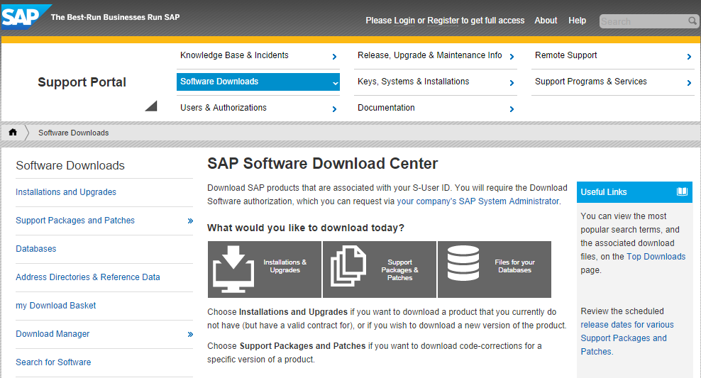 SAP SOFTWARE DOWNLOAD CENTER NEW URL NEW LOOK SAP BASIS ANSWERS