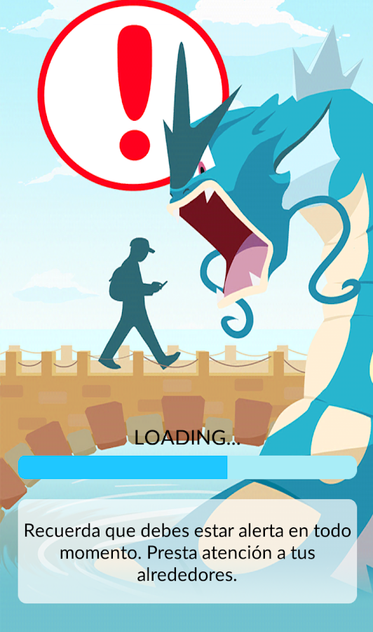 PokemonGO. Mucha paciencia mientras aparece la Pantalla de inicio