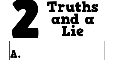 Math = Love: Two Truths and a Lie Activity Template