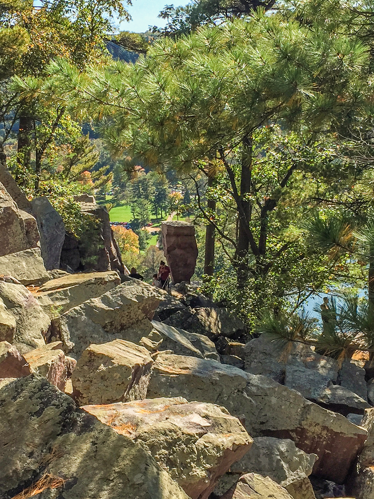 Balanced Rock on the Balanced Rock Trail at Devil's Lake State Park