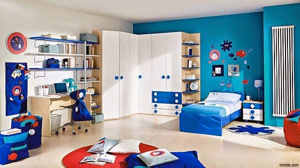 Une Décoration chambre bleu enfant  