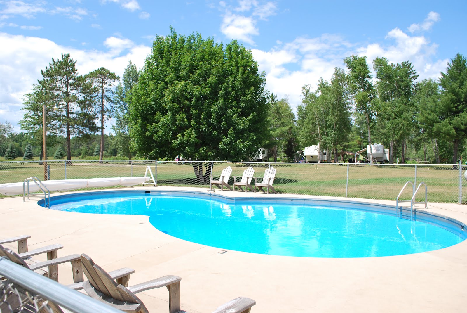 BLUE SKY AHEAD Summer Breeze Campground, Iron Mountain, Michigan