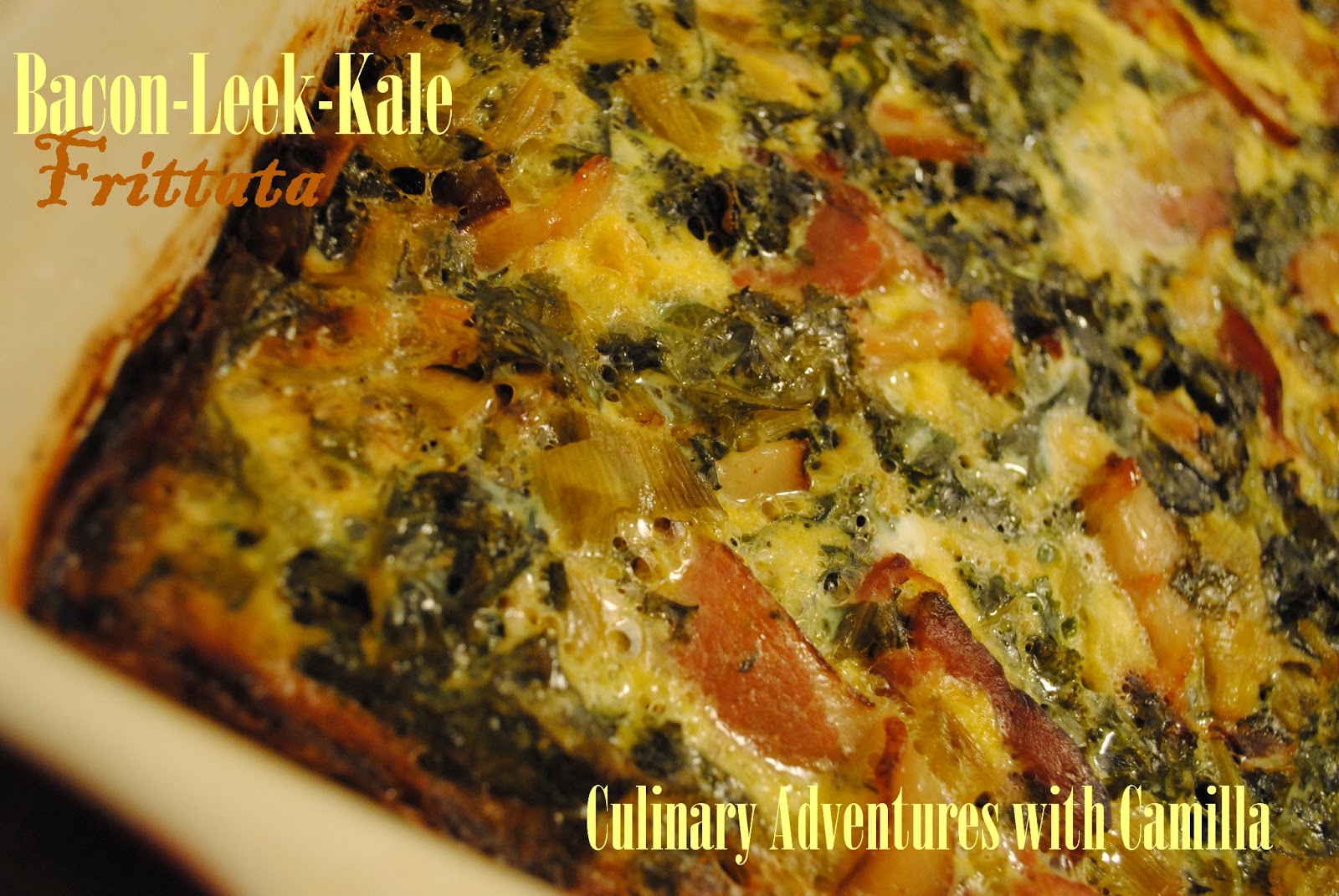 BaconLeekKale Frittata