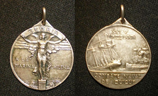 Monitor Huascar Combate naval Iquique Medalla Gloria a la Marina