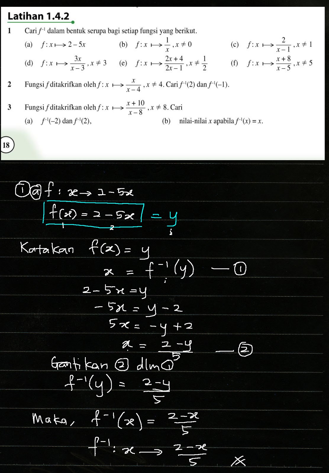 Bab 1 4 2 Fungsi Songsang Add Math Form 4