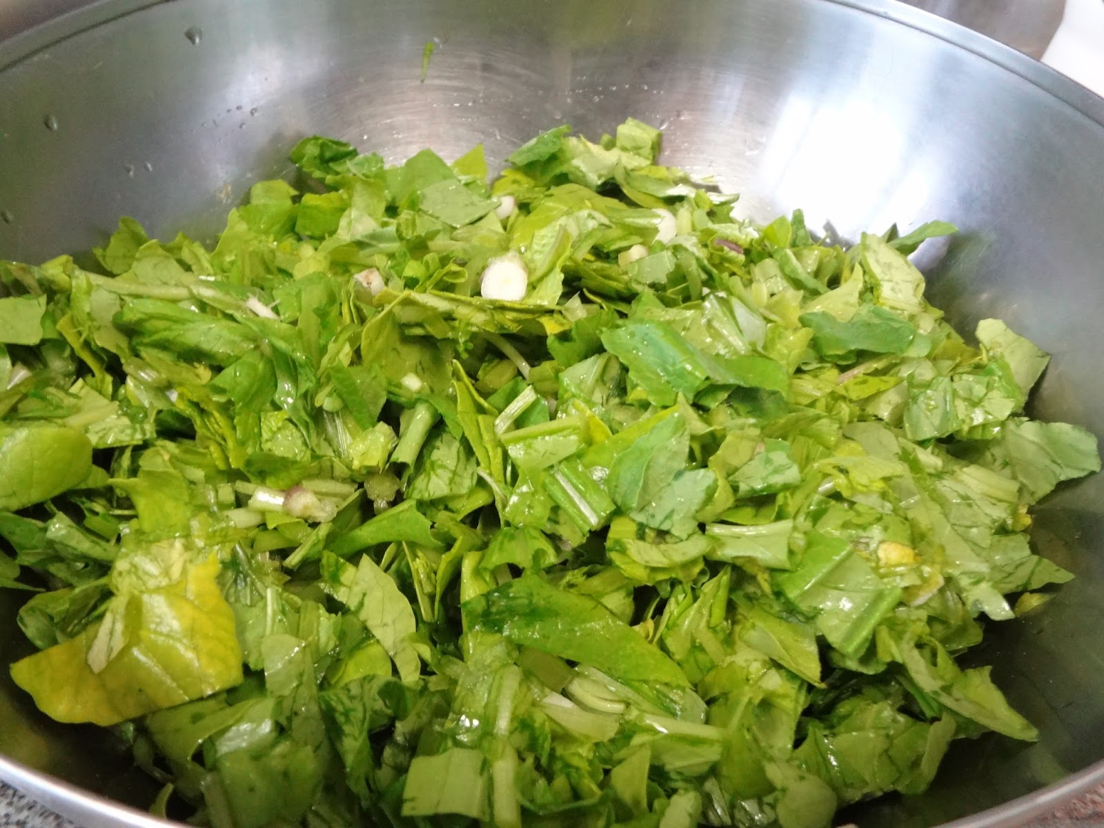 Cooking at Mayflower Radish leaves and potato sabzi/ Radish greens and
