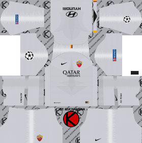 AS Roma 2018/19 UCL Kit - Dream League Soccer Kits