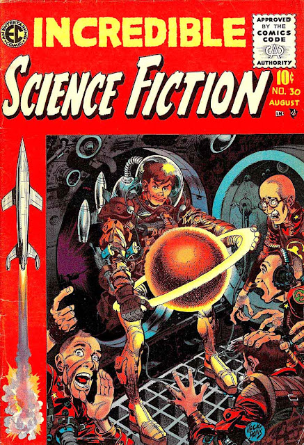 Incredible Science Fiction v1 #30 ec comic book cover art by Jack Davis Incredible Science Fiction v1 #30 ec comic book cover art by Jack Davis
