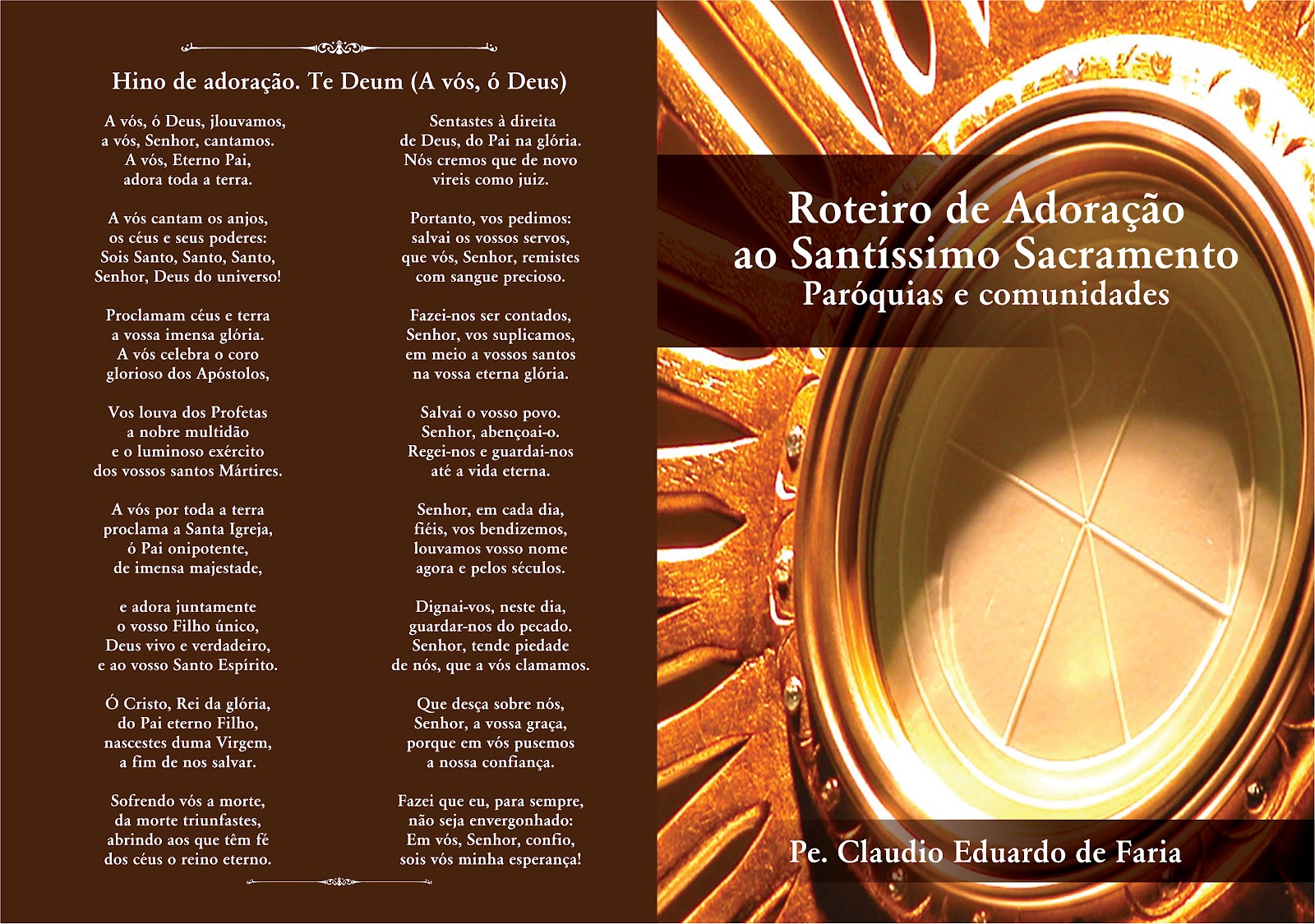 Bergson Sanchez Capa do Livro Roteiro de Adoração do Santissimo Sacramento Bergson Sanchez Capa do Livro Roteiro de Adoração do Santissimo Sacramento