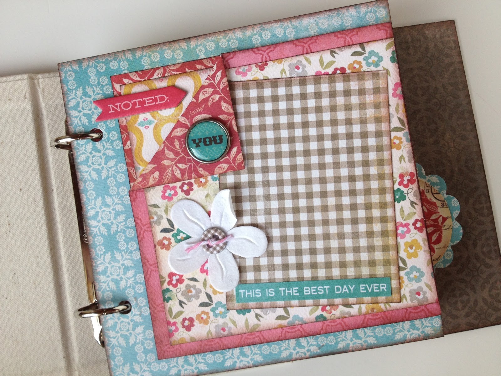 Artsy Albums Scrapbook Album and Page Layout Kits by Traci Penrod:  Kaisercraft Blue Bay Mini Album for Mother's Day