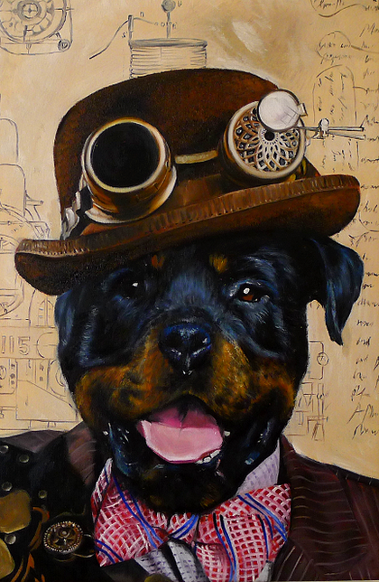 04-The-Steampunk-Splendid-Beast-Your-Animal-Friend-on-an-Oil-Painting-www-designstack-co