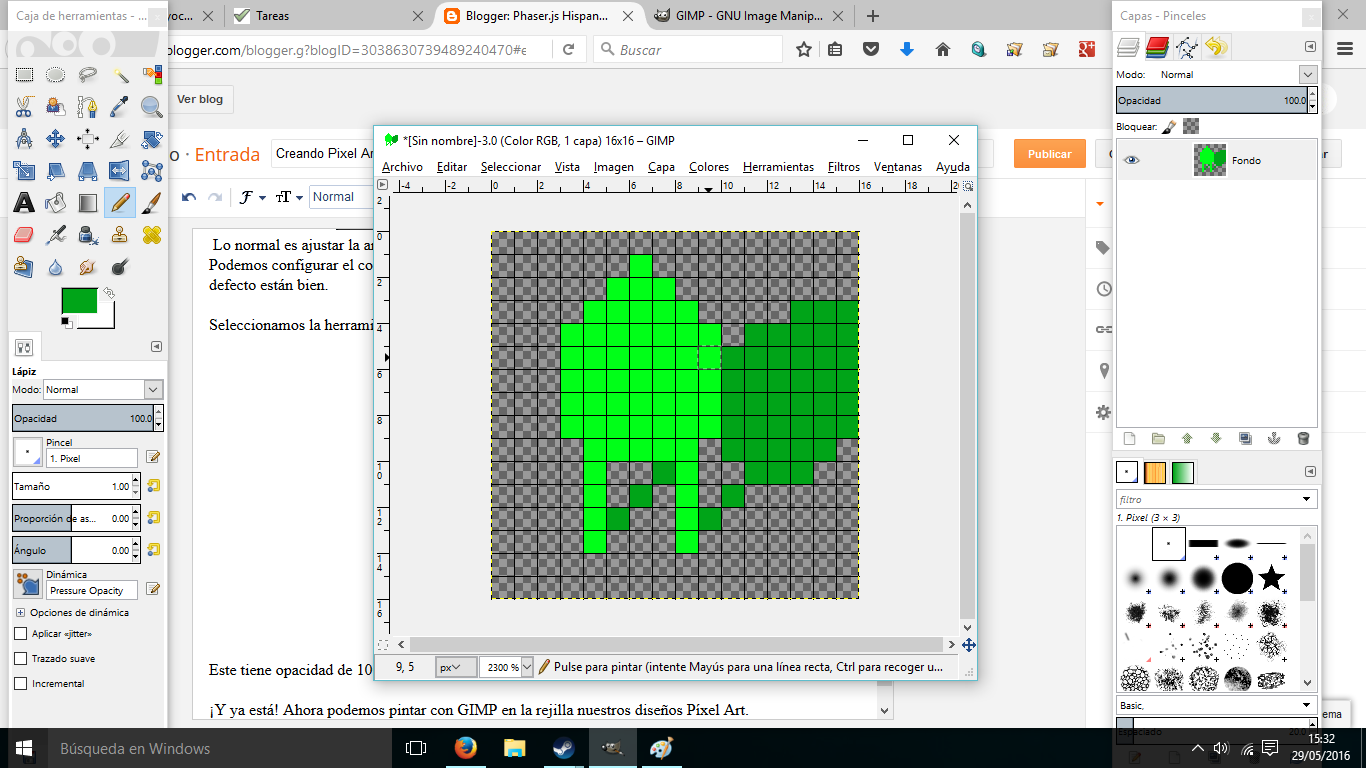 Creando Pixel Art con GIMP — Nexcono